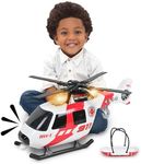 Sunny Days Entertainment Maxx Action Large Helicopter - Lights and Sounds Vehicle with Motorized Turbine and Spinning Rotors -