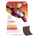 Wellbeing Nutrition Marvel Iron Man Melts | Vitamin B12, D3 & K2 for Kids (6+) | Supports Bone & Muscle Health, Cognitive Development & Energy, Heart Health | Exotic Mango Flavor (30 Oral Strips)