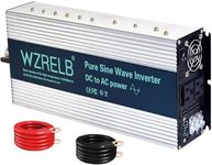 WZRELB 3000W Pure Sine Wave Inverter, Car Power Inverter 24V DC to 110V 120V AC Converter for RV, Truck, Solar, Outdoor with Dual AC Outlets, Hardwire Port, Surge 6000W, LED Display,Off-Grid