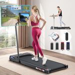 BLACK LORD Walking Pad 2.2HP, Treadmill for Home with Foldable Handle, Under Desk Treadmill with LED Display & Bluetooth Speaker & Remote Control, Running Machine, 120KG Loads, SL9-H Series, Black