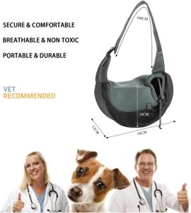 Pet Sling Carrier Bag – Hands-Free Small Dog & Cat Travel Tote
