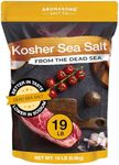 Aromasong 100% Natural Sea Salt from the Dead Sea Food Grade 19 Lb, Kosher Salt Grain, Gluten Free Unrefined, Grinder Refill For Daily Cooking, Canning & Pickling -Large Resealable Bag