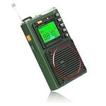 Retekess TR111 Digital Radio,FM VHF AM SW WB Band Portable Pocket Radio,Supporting APP Intelligent Remote,Rechargeable,Bass Stereo SOS Alarm,TF Card,Suitable for Radio Enthusiasts