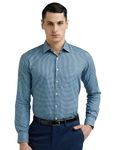 Van Heusen Men's Cotton Slim Fit Shirt (VHSFFSLBP63864_Dark Blue 39)