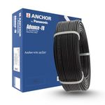 Anchor by Panasonic Penta 6 mm PVC Insulated 45 Meter Copper Electric Wire for Home, Industrial and Commercial Connections (Black, N-96337BK)