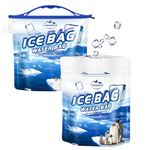 CamiceBolso Reusable Ice Bag 2.5lb Ice Cube Bag,Portable Ice Bags 2 Pack, Portable Leak Proof Ice Bags for Camping & Hiking.