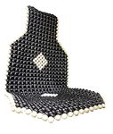 Q1 Beads XLDxBlack Wooden Car Beaded Seat Cover Black Color Car Seat Travel Relax Head Waist Neck Body Massager for All the Cars/SUVs/Office Chair/Home Chair/Truck(Universal Fit)