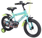 Kizie Kids Cycle for 2 to 5 Years Children| Bicycle with Training Wheels | Adjustable Seat & Handlebar | First Bike for Boys & Girls | Safe & Sturdy Cycle for Kid
