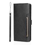 SaharaCase - Leather Folio Wallet Case for Samsung Galaxy S23 Ultra (2023) [Shockproof Bumper] Rugged Protection Anti-Slip Grip Slim Fit Built in Kickstand (Black)