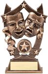 Decade Awards Drama 3D Gold Sport Stars Trophy - Star Theater Award - 6.25 Inch Tall - Customize Now