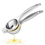 Beeyoka Lemon Squeezer Stainless Steel,Premium Manual Fruit Juicer with Heavy Duty Solid Metal Squeezer Bowl Easy Use Lime Squeezer-Large