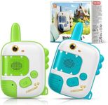 Wootoyz 2PCS Walkie Talkie for Kids, Dinosaur Toys for Boys 3 4 5 6 7 8 Year Old Boy Toy for Kids Age 3-9 Walkie Talkies Outdoor Garden Toys Age 4-8 Birthday Gifts Sensory Toy for Kid