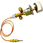 MCAMPAS 50,000 BTU Low Pressure LPG Propane Gas Flame Failure Safety Control Valve Kit with Thermocouple for Outdoor Gas Firepit .Fireplace. Heater