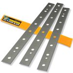 HSS Planer Blades Knives for DeWalt DW735 7352 735X Thickness Planers with 13 Inch Replacement Heat Treated Double Edge 1 Set (3 pcs)