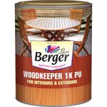 Berger Wood Keeper 1K Polyurethane | For Interiors and Exteriors | Matt and Gloss Finish| 500 ML