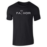 Pop Threads FaTHOR Father's Day Superhero Dad Shirt, Black 2XL Short Sleeve T-Shirt