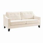 Cherry Tree Furniture Harper Slope Arm Woven Fabric Sofa (Beige, 3-Seater)