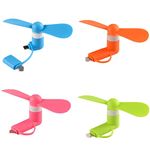 Mini Cell Phone Fan for iPhone - 4 Pack 2-in-1 Personal Portable Pocket Small Fan for Travel Outdoor Commuting, Mobile Phone Fan Plug in iPhone, iPad Micro USB Cellphone Accessories (4 x color)