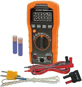 Klein Tools MM400 Multimeter, Digital Auto Ranging, AC/DC Voltage, Current, Capacitance, Frequency, Duty-Cycle, Diode, Continuity, Temp 600V