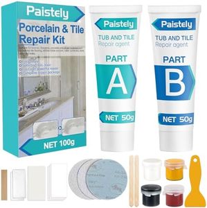 Porcelain Repair Kit, Tub, Tile and Shower Repair Kit, Waterproof and Leak-Proof Fiberglass Tub Repair Kit, Tile Repair Kit for Ceramic, Porcelain, Marble, Quartz, Resin, Granite and More