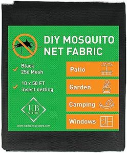 UB-STORE Netting Cover, 10x50 FT Black Garden-Netting, Polyester Mosquito Netting for Windows, Doors, Patio, Outdoor & Indoor Use, Multiple Sizes & Colors, Adjustable, Easy to Clean, Premium Quality