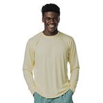 Vapor Apparel Men's UPF Long Sleeve Solar Performance T-Shirt Large Pale Yellow