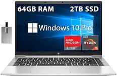 HP 14" EliteBook 845 G8 FHD Business Laptop, AMD Ryzen 5 PRO 5650U Processor, 64GB RAM, 2TB PCIe SSD, Backlit Keyboard, Fingerprint Reader, Win 10 Pro, Silver, 32GB Hotface USB Card