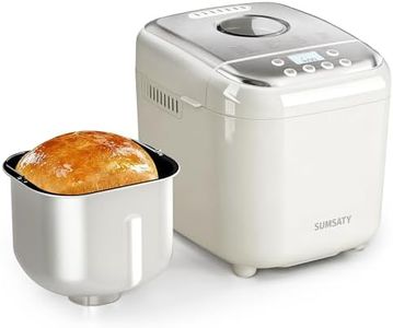 SUMSATY Bread Maker, 2.2LB 16-in-1 Bread Machine, Automatic Bread Maker Machine with Nonstick Ceramic Pan & 15H Timer & 1H Keep Warm for Beginner, Breadmaker with Gluten-Free, French, Yogurt, Recipe