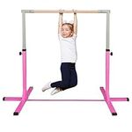 Holdfiturn Kids Gymnastics Bar Indoor Horizontal Bar Height Adjustable 90cm to 150cm Gymnastics Training Equipment for Home Fitness Garden Gym Bars Sports Dancers