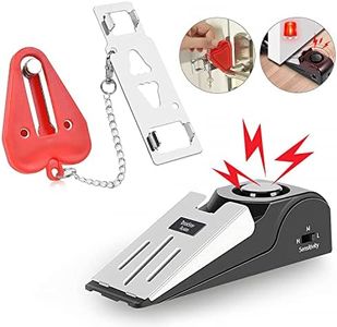 MBBEST Portable Door Lock & Door Stop Alarm,Dual Protection Security Door Kit,Door ​Security Devices Pocket Door Stopper Self Defensey Tools for Hotel Travel Home Apartment House