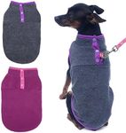 2 Pack Dog Fleece Vest Sweater, Warm Pullover Fleece Puppy Jacket, Autumn Winter Cold Weather Coat Clothes, Pet Stretch Fleece Apparel with Buttons Costumes for Small Medium Dogs Cats (X-Small)