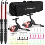 Telescopic Fishing Pole Reel Combo, 2PCS 5.74FT Collapsible Rods, 2PCS Spinning Reels, Fishing Lures Hooks, Fishing Tackle Bag All-in-one Fishing Gear Kit, Fishing Gift for Beginners Youth Kids