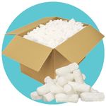 Triplast White ECO Packing Peanuts (1.5 Cubic Ft) - Corn Starch Based, Compostable, Biodegradable & Water-Soluble - Use as Loose Fill, Void Fill, Packing Chips & Packaging Filler for Shipping