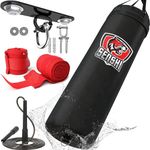 Outdoor Punch Bag ππππ©π¬ UNππππππ 3ft, 4ft, 5ft For Boxing, MMA, Muay Thai, Hand Wraps, Skipping Rope & Bracket Set, For Kids & Adults