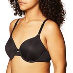 Warners Womens Seamless Bra, Black, 40C US