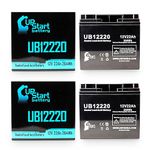 2X Pack - Pride Gogo Elite Traveler Plus Battery - Replacement for UB12220 Universal Sealed Lead Acid Battery (12V, 22Ah, 22000mAh, T4 Terminal, AGM, SLA)