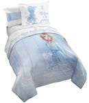 Jay Franco Disney Frozen 2 Elsa Color Block 7 Piece Queen Bed Set - Includes Reversible Comforter & Sheet Set Bedding - Super Soft Fade Resistant Microfiber (Official Disney Product)