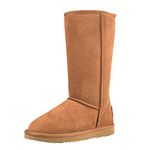 Shenduo Half-boots for Women Winter Tall Snow Boots Classic 5.5UK DA5815 Chestnut 39EU