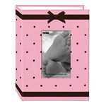 Pioneer Photo Albums Embroidered 100 Pocket Frame Fabric Cover Photo Album, Baby Pink