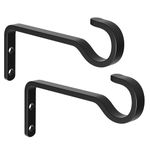 5.7 Inch 2 Pack Heavy Duty Outdoor Plant Hangers for Hanging Baskets, Iron Hanging Plant Brackets for Hanging Plants Outside, Metal Plant Hooks Plant Wall Hooks for Hanging Lantern, Bird Feeder