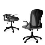 Tervo Model S | Folding Office Chair for Small Spaces | Gaming Chair for Adults & Kids | Ergonomic Mesh Computer Chair for Bedroom | Desk Chair for Home Work | (Grey & Black)