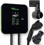 MACH 2:Fast Level 2 EV Charger 48 amp Garage-pro Wall-Mount. Electric Vehicle Charging Station 4 Nema 14-50 Outlet. J1772 car Connector. Key Accessories: 30ft Cable & Tesla NACS evse Portable Adapter