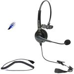 Provesional AT&T Syn248 Business Phones Headset Compatible with SB35025, SB35031 and Xblue IP7g, X3030, X4040 Phones | Noise Canceling Headset with RJ9 Quick Disconnect Cord | Comfortable and Durable