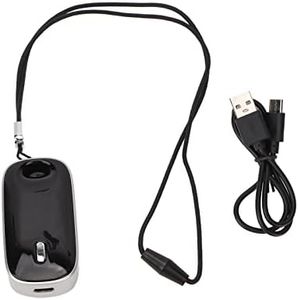 Wearable Air Necklace, Rechargeable Mini Low Noise Personal Air Purifiers, Portable Travel Size Negative Ion Air Cleaner for Adults and Kids, Home Travel, Running, Fitness (Silver)