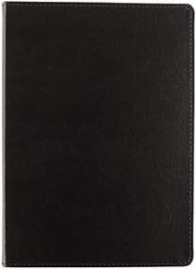 C.R. Gibson Black Leather Large Journal Notebook, 7.5" W x 10.25" L, 192 Pages