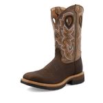 Twisted X Men's 12" Alloy Toe Lite Western Work Boot, Taupe & Bomber, 11