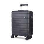 Rock Lisbon Small Ryanair Compliant Cabin Size Hardshell Suitcase Lightweight Carry on in Black