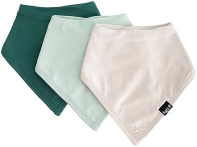 KYTE BABY Rayon made from Bamboo Baby Bib, 3 Pack (Emerald, Sage, Oat)
