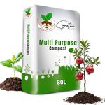Laeto Multi Purpose Compost 80L - Premium Potting Compost for Healthy Growth Top Grade Potting Soil Peat Free for Flowers, Vegetables & Plants