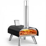 BIG HORN OUTDOORS Pizza Ovens Wood Pellet 12” Pizza Oven Cooking Pizza Maker Portable Pizza Grill (Black)